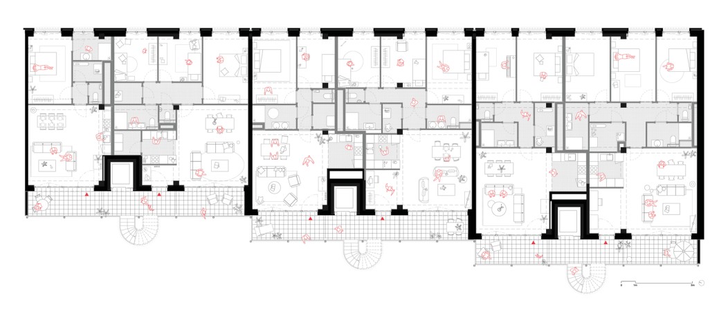 Typical floor plan, Building B