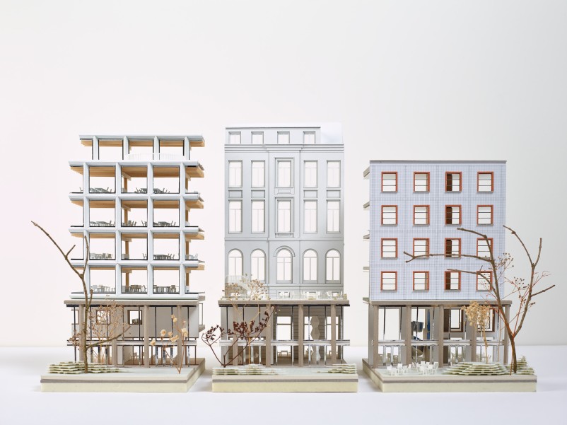 Models of facades through different architectural periods