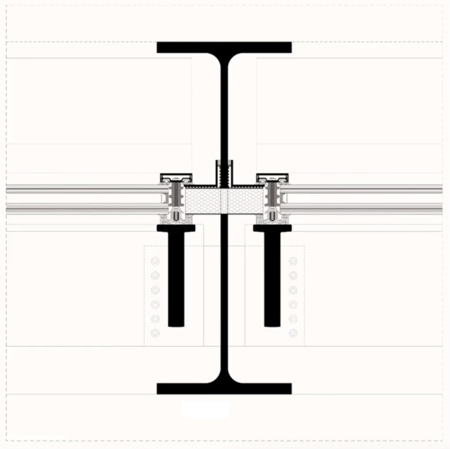 Detail of structural thermal breaks